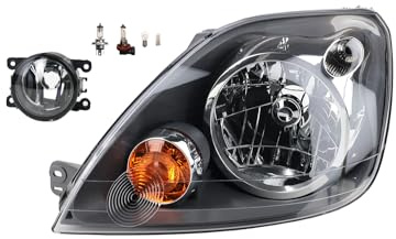 Johns, Scheinwerfer Halogen Front Haupt passend für Ford Fiesta 02 10/05-09/08 H4 Links + Nebelscheinwerfer + Leuchtmittel