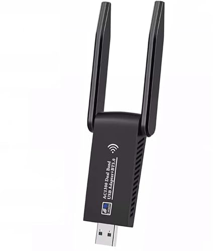 Simpletek – Chiavetta USB WiFI 2.4G 1300 Mbps| WiFi 5| Bluetooth 5.0 Integrato |Dual-Ban 2.4 GHz e 5.8 GHz| Interfaccia USB 3.0 | Tecnologia MU-MIMO