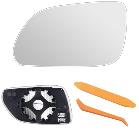 Spiegelglas Ersatz für VW Polo 9N 2005-2009 UND Skoda Oktavia (1Z3 / 1Z5) 2004-2008 beheizbar Ersatzspiegelglas Fahrerseite Außenspiegel Asphärisch Rückspiegelglas ABS-Seitenspiegelglas(Links)