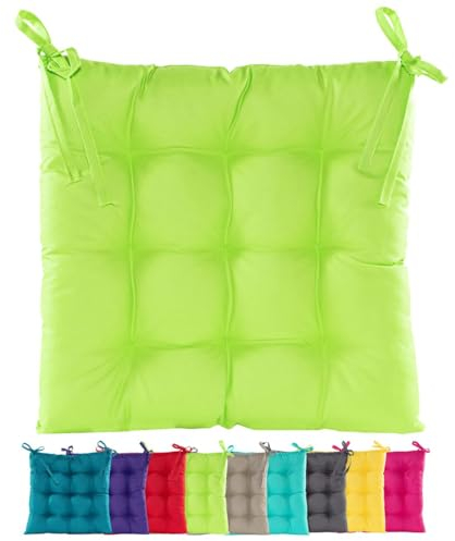 JACK Outdoor Stuhlkissen 38x38cm Lounge Kissen Auflage Wasserfest Sitzkissen Garten Lotus Effekt, Farbe:Grün