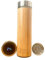 Botella Agua Acero Inoxidable 500ml Térmica Termo Café Bambú Pantalla Digital Indicador Temperatura Libre de BPA Mantiene Fría o Caliente la Temperatura (Incluye Pila)