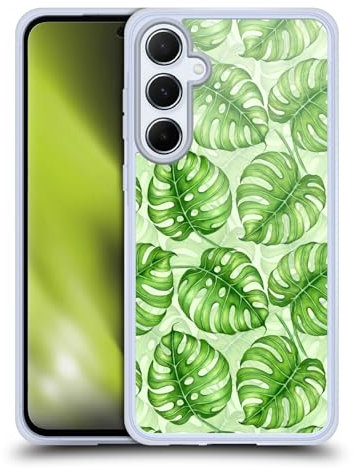 Head Case Designs Offizielle Katerina Kirilova Monstera Obst & Laub Muster Gel Handyhülle Hülle [Militärischer Schutzgrad] Kompatibel mit Samsung Galaxy A55 5G
