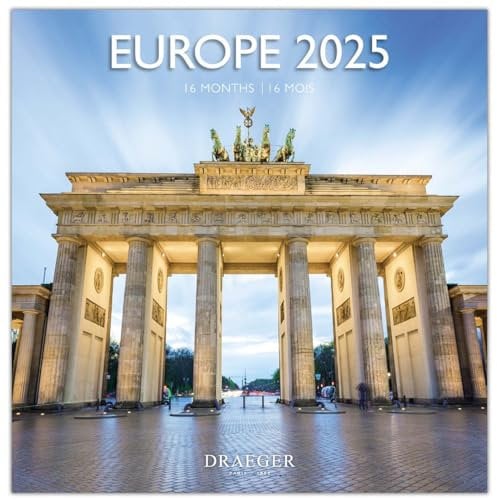 DRAEGER PARIS 1886 - Großer Wandkalender 29 x 29 cm 2025 – 7 Sprachen – September 2024 bis Dezember 2025 – 12 Fotos in verschiedenen Themen – Europa – Termine, Geburtstage