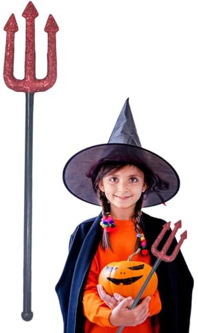 Generisch Halloween-Teufels-Requisite, Teufelsstäbe für Erwachsene | Pitch Fork,Halloween-Fotografie-Requisiten, leichtes Teufelskostüm-Zubehör, Dämonen-Requisiten für Partys