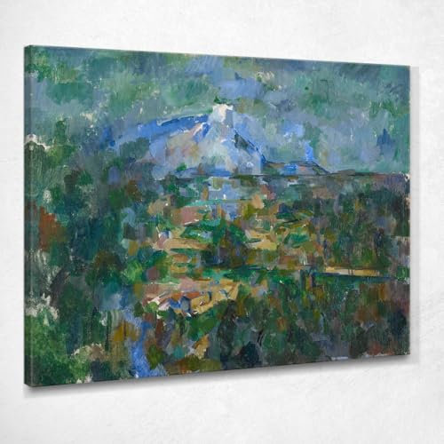 Blick auf den Monte Sainte-Victoire von Les Lauves Paul Cézanne pcz239 Bild gedruckt auf Leinwand, 150 x 120 cm