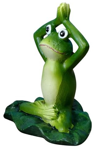 Uhngw Frogs Doing Yoga Figuren | Harz Tierfiguren | Yoga Figuren Statue