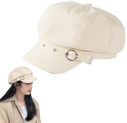 AWOCAN Baskenmütze Hüte für Frauen Damen Hüte Mode Baskenmütze Frauen Winter Newsboy Cap Frühling Outdoor Sonnenhut (DE/NL/SE/PL, Alphanumerisch, M, L, BEIGE)