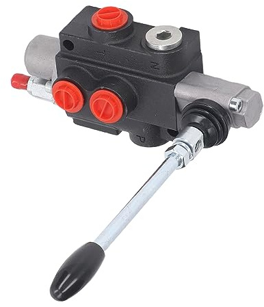 Hydraulic Control Valve Kit 1 Spool Double Acting for Tractors and Machinery, Adjustable Relief Bar Control Handle