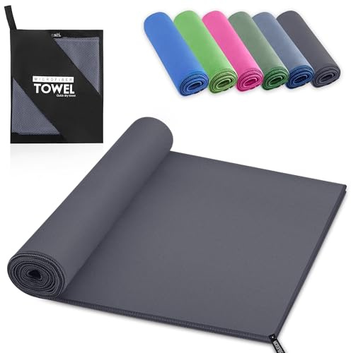 YC Kitchen Mikrofaser Handtuch, 40 x 80 cm, schnell saugendes Fitness Handtuch aus Mikrofaser, geeignet für Sporthandtuch, Reisehandtuch, Strandhandtuch