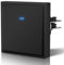 BSEED Interruttore della luce opaco con luce, interruttore a incasso con artigli, facile da montare, serie C, 1 scomparto a 2 vie, 80 mm, nero