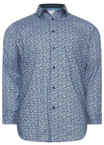 BadRhino Tailoring Big & Tall Paisley Print Formal Shirt - Men's - Plus Size Curve