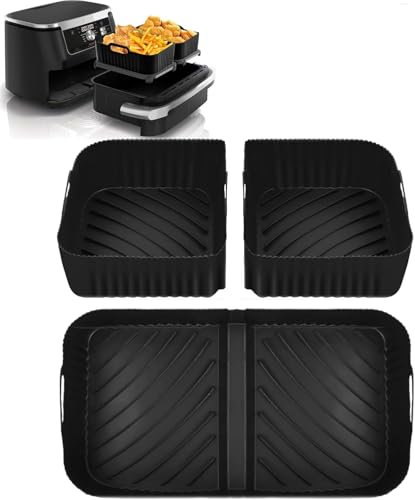 SdreMelo Moule Air Fryer 9 Pièces Moule Silicone Air Fryer Accessoires pour Ninja AF500EU AF500EUCP 10.4L,Cosori TwinFry XXL 10L Silicone Air Fryer Panier Moule pour Friteuse Ninja 10.4L Cosori 10L