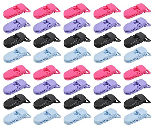 Plastik -Hosendrap -Schnuller -Clip -Schnuller -Gurthalter Farbe Baby Dummy -Schnuller Clips für Baby Schnuller, Lätzchenklammern, DIY -Handwerk 50 Stcs Baby Dummy Schnuller Clips