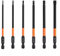 6pcs Assorted Magnetic Allen Key Wrench Drill Bit Attachment Set with 1/4 Inch Hex Shank S2 Steel H2/H2.5/H3/H4/H5/H6 Metric Impact Hex Head Screwdriver Bit Set - 3.93 Inch / 100mm Long