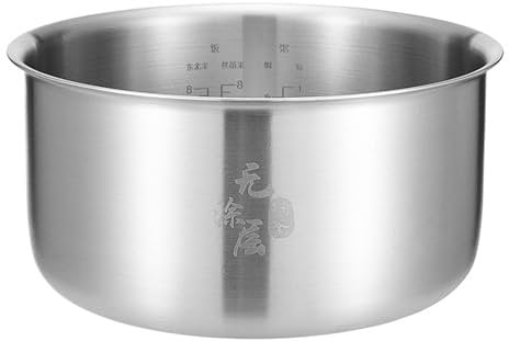 WHDEKGD Stainless Steel Rice Cooker Inner Pot Compatible For Xiaomi C1 Rice Cooker 3L Inner Pot 304 Uncoated Rice Cooker Core MFB07M