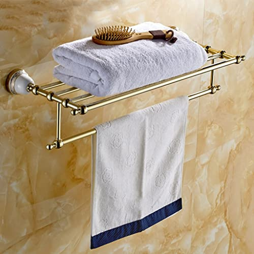 Porte-Serviettes, Porte-Serviettes Mural, Porte-Serviettes plaqué, Porte-Serviettes en céramique avec Barre Porte-Serviettes Simple, Porte-Serviettes Double plaqué de qualité supér