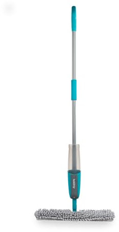 Beldray Anti-Bac Spray Mop – 2 In 1 Hard Floor Cleaner, Clean & Polish, Machine-Washable Pad, Treated With Zinc Pyrithione, 400ml Built-In Water Tank, Flip to Switch Between Heads
