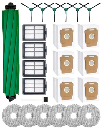 Para iRobot Roomba 505X/Plus 405/505/507 Combo, Serie 400/500, Yivy Kit de 24 Accesorios: 1 Cepillo Principal, 6 Laterales, 4 Filtros, 6 Mopas, 6 Bolsas