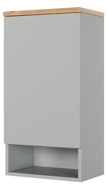 Vicco Hängeschrank Eden, Grau, 40 x 77.5 cm | viel Stauraum für Badutensilien