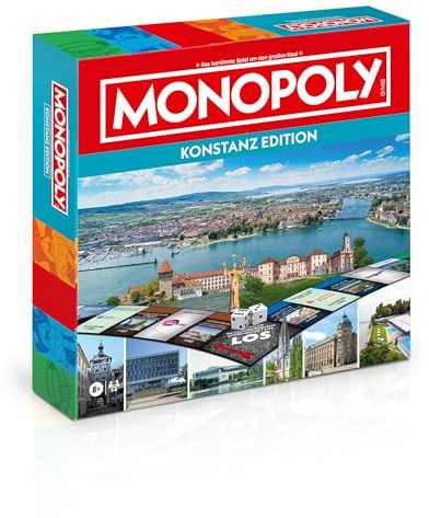 Monopoly Konstanz – Die Exklusive Städte-Edition vom Bodensee – Das Brettspiel mit lokalen Highlights wie Insel Mainau Souvenir für Fans der Region