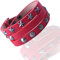 Gemini Armband (rot), Wickelarmband mit Nieten, hochwertiges Leder, Druckknopf Verschluss, Street Style für Boys, Girls, Herren, Damen, Unisex, 15,4-25,4 cm (Länge)
