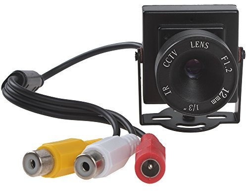 ePathChina® 12mm Focus Lens 600TVL 1/3 Inch CMOS HD Sensor DC 12V Mini Spy Hidden Camera Security Color CCTV Camera Support Video and Audio Output for Indoor Closed-Circuit Surveillance like Video Meeting, Schools, Supermarkets, Offices TV Standard - PAL