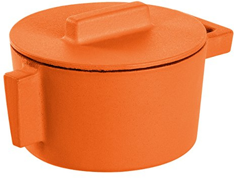 Sambonet Casseruola Alta con Coperchio, Ghisa/Terracotta, Arancio Curry, 0.31 Litri, 10 cm