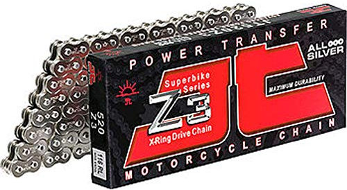 JT Chain JTC525Z3118RL (525 Serie) schwarzer Stahl, 118 Glieder, super strapazierfähige X-Ring-Kette mit Verbindungsschloß