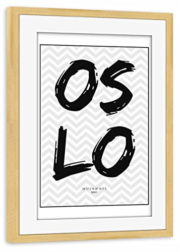 artboxONE Poster mit Rahmen Kiefer 30x20 cm Oslo Norway von David Springmeyer - gerahmtes Poster