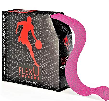 FLEXU Kinesiologie-Tape; Großpackung; 35 Meter ungeschnitten; Hypoallergenes therapeutisches Erholungsbad; Lindert Schmerzen, reduziert Schwellungen und führt zu Einer schnelleren Genesung (Rosa)