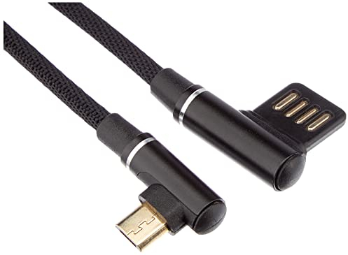 KABELIX Unisexe - Adulte A Câble de Charge Micro USB Noir 50 cm