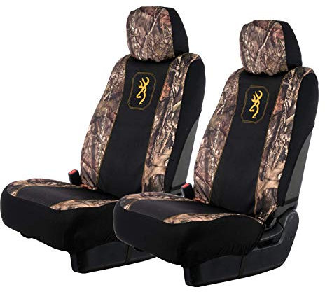 Browning Automatisch Universal Low Back Bench, Water Dirt Resistant Car, Truck, and SUV Seat Covers Sitzbezug, Mossy Oak Break-up Country, 2-Pack
