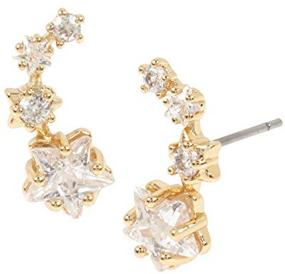 Betsey Johnson CZ Stone Delicate Shooting Star Ear Climber Earrings