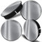 Biomar Labs® 4 x 60mm 3D Radkappen Nabendeckel Felgendeckel Radnabe Center Hub Caps Farbe Silber C 97