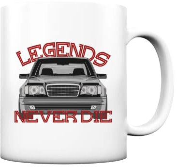 glstkrrn W124 Legends never die Tasse, Keramik, 330ml