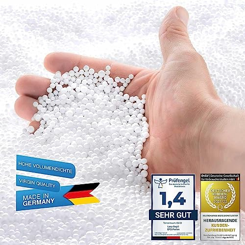 LAZY BAG Original EPS Perlen Sitzsackfüllung Sitzsack Styropor-Kügelchen Nachfüllpack Füllung für Sitzsäcke Sitzkissen Nackenkissen UVM. (200 Liter)