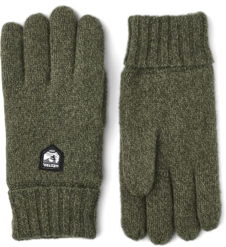 HESTRA Unisex Basic Wool Glove Handschuhe Oliv/Braun 7