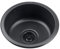 Badvorrichtungen Schwarze Runde Spüle Küche 304 Edelstahlspüle Runde Einzelspüle Badezimmer Runder Waschbecken Waschende Gemüse Und Spülbecken (Color : Black, Size : 35cm|13.8inches)