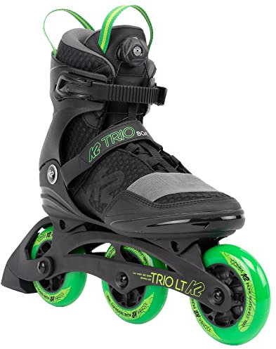 K2 Skates Unisex Inline Skates Trio LT 100, Black - Green, 30G0301.1.1.120
