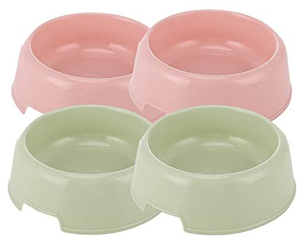 Bol pour chats, bols pour chats, bol pour chat, bols pour chat, bols pour chat, bol pour chats d'eau, bols pour chats en plastique, bol pour chats double (rose+vert)