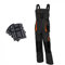 Latzhose mit Latzhose für Herren, mit Knieschützern, perfekt für Arbeit, Mechaniker, Bodenbeläge, Grau - Orange, 40/42 - 58EU