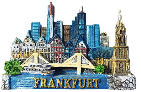 3D Frankfurt Deutschland Kühlschrankmagnet Reise Souvenir Geschenk Kühlschrank Magnet Aufkleber Harz Handwerk