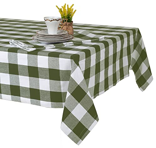 Nappe de table 140 x 240 cm, robuste, en coton, lavable, 220 g/m²