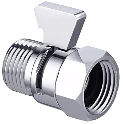 KES Duschkopf Absperrventil Eckventil Ventil Wasserstopper Dusche G1/2 Messing Poliert Chrom, K1140B3-CH