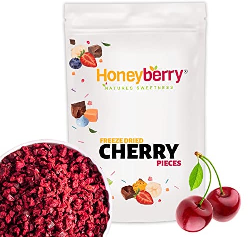 Ciliegie Amarena Liofilizzate a Pezzi 100g – Frutti di Bosco Liofilizzati – Frutta Secca Disidratata – Amarena Disidratata – Perfette per Dolci, Decorazioni di Torte, Snack, Muesli e Dessert