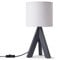 Paco Home Tischlampe Nachttisch Deko Wohnzimmer Leselampe Tischleuchte Nachttischlampe Schlafzimmer E14 Fassung Stoff Lampenschirm Mit Schalter Holz