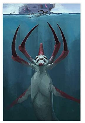 Subnautica Elektronische Spiele Leinwandposter (16) Leinwand Poster Schlafzimmer Dekor Sport Landschaft Büro Zimmer Dekor Geschenk Rahmen Stil 40 x 60 cm