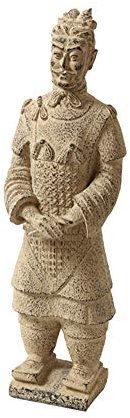 Sculpture de soldat, statues de guerrier en terre cuite, anciennes antiquités chinoises, collection rétro d'œuvres d'art