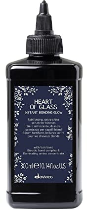 DAVINES HEART OF GLASS Instant Bonding Glow Stärkungsserum Extra Glanz Blondes Haar 300ml
