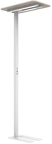 Unilux LED Profi Stehleuchte Nexus weiß, Sensortechnik, Akkustikpanel aus recyceltem PET